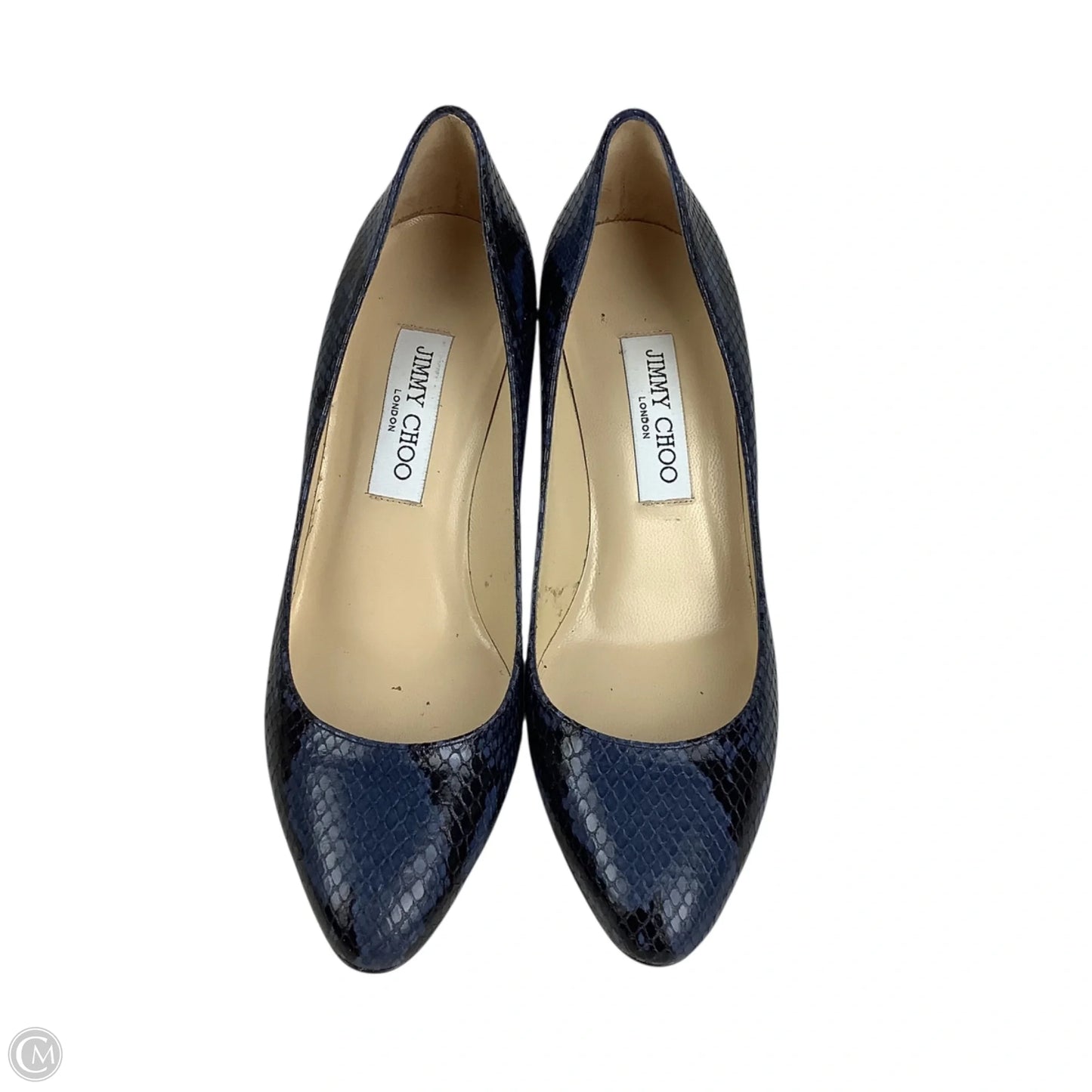 Shoes Luxury Designer By Jimmy Choo In Snakeskin Print, Size: 38.5