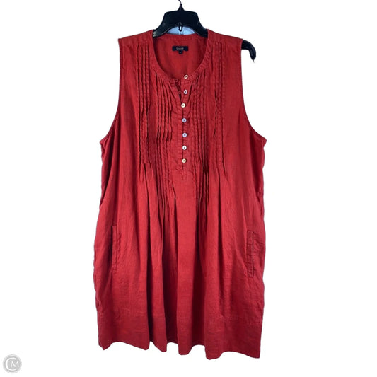 Dress Casual Short By Quince In Red, Size: Xl 100% Linen