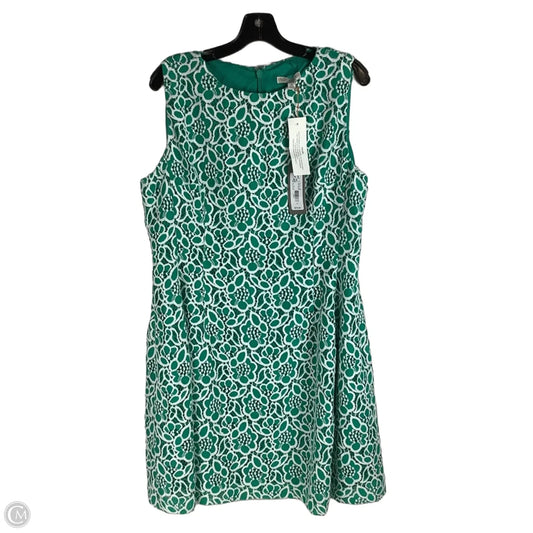 Dress Work By Eva Mendes In Green & White, Size: 1x (18)