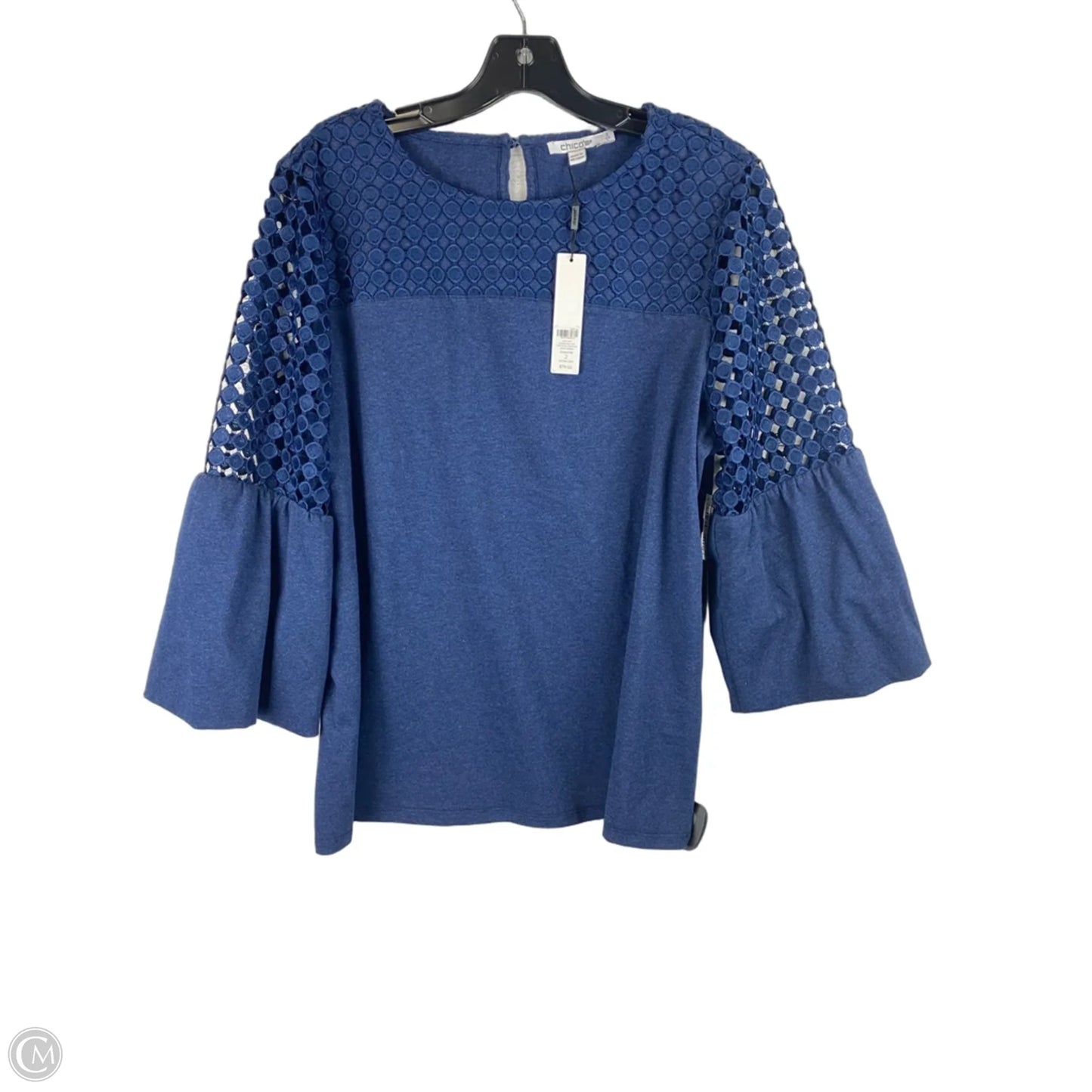 Top Long Sleeve By Chicos In Blue, Size: L