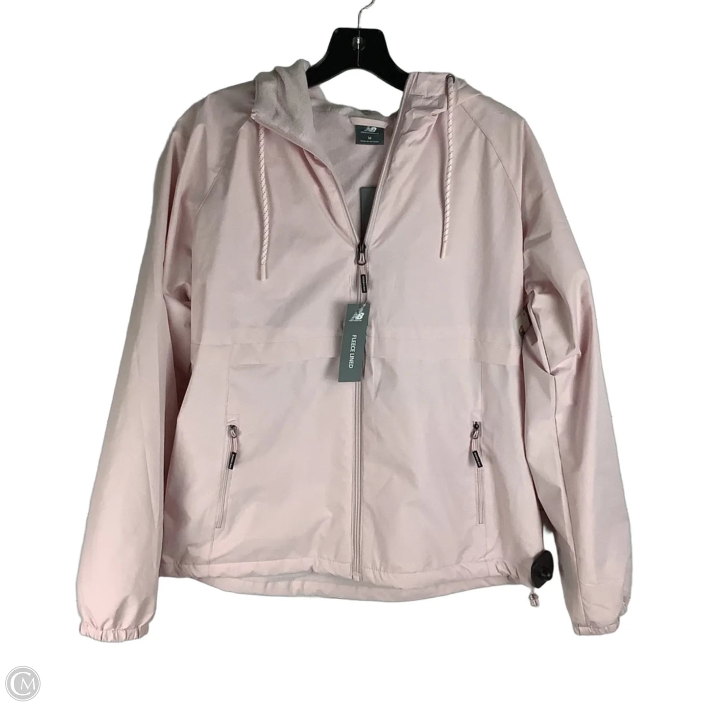 Jacket Windbreaker By New Balance In Pink, Size: M