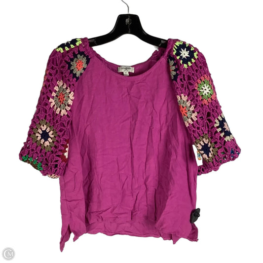 Top Short Sleeve By Umgee In Purple, Size: M