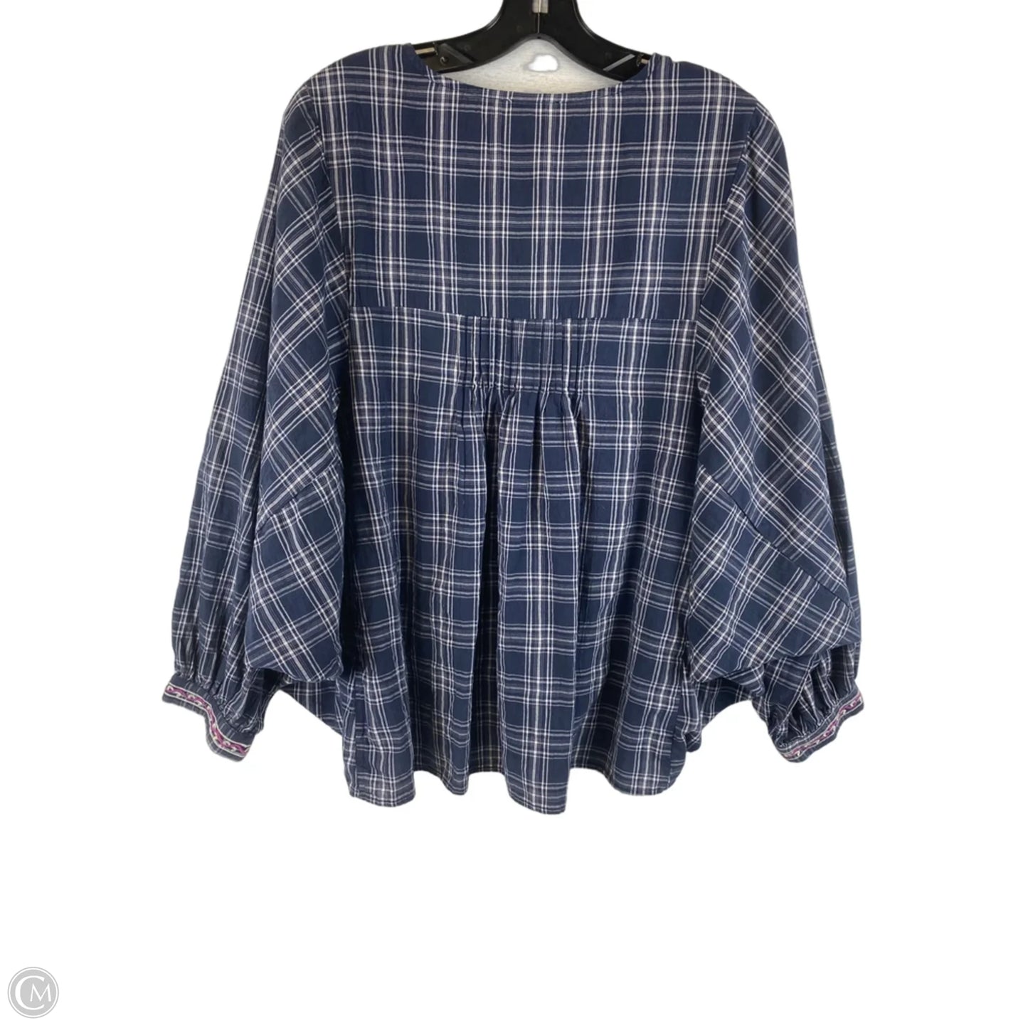 Top Long Sleeve By Easel In Blue, Size: S