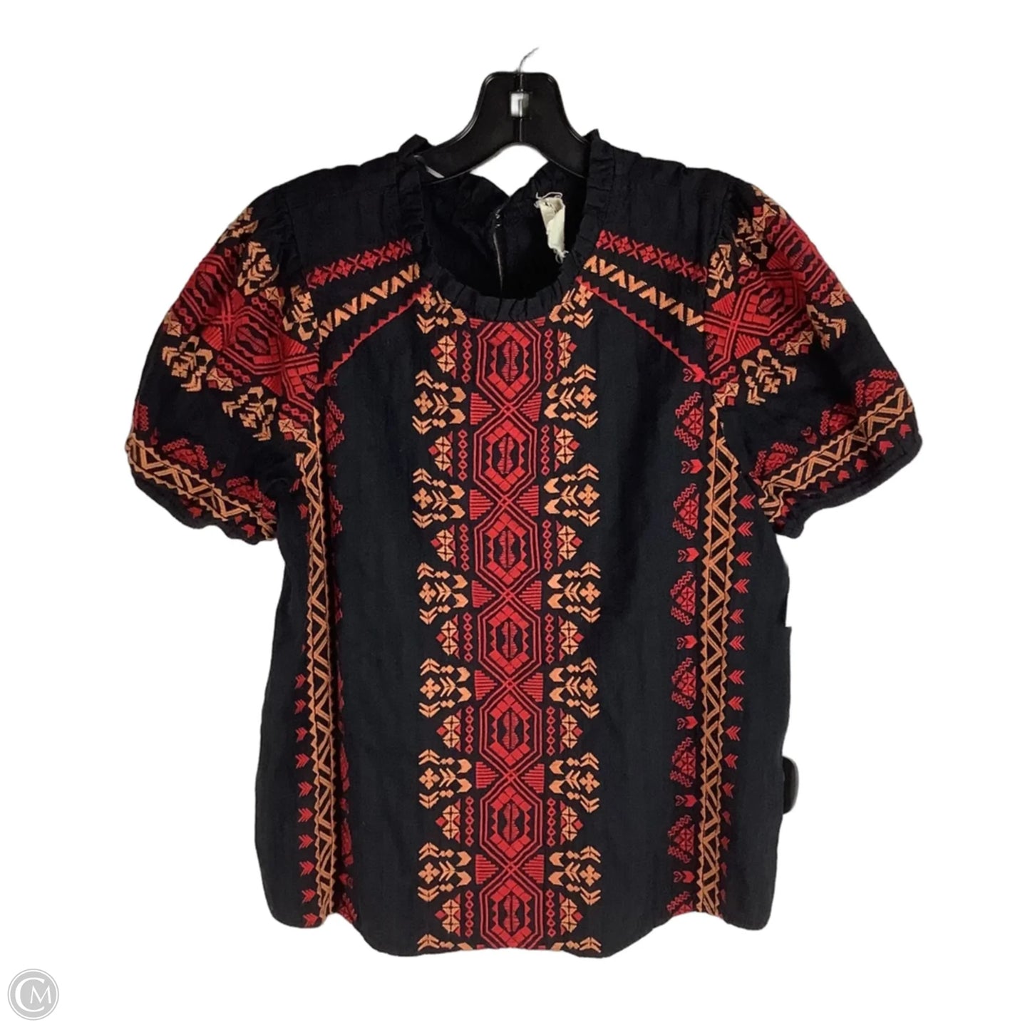 Top Short Sleeve By Savanna Jane In Black & Red, Size: M