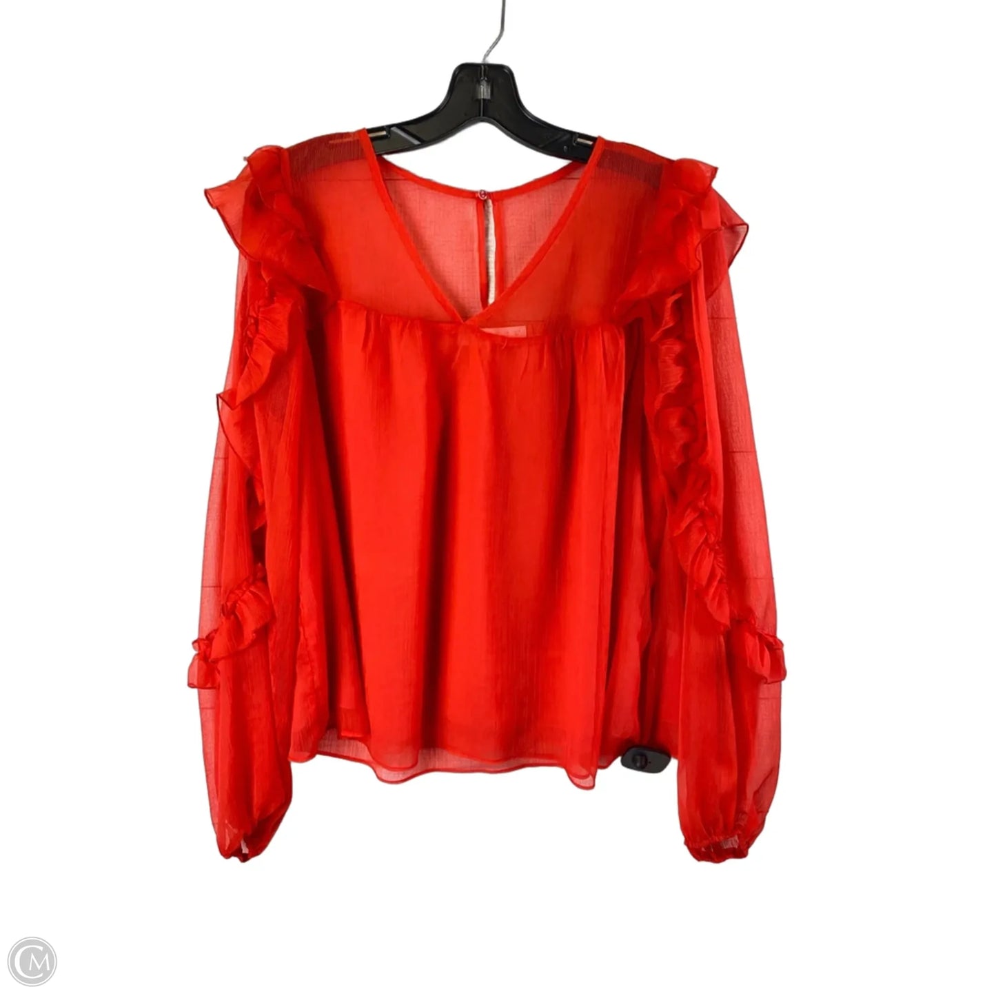 Top Long Sleeve By Karlie In Red, Size: M