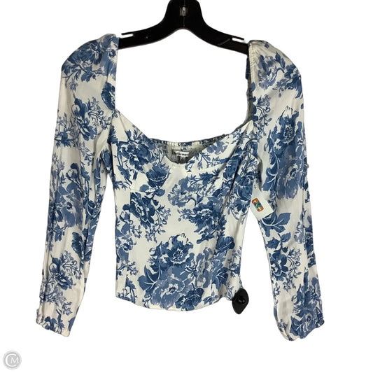 Top Long Sleeve By Reformation In Black & White, Size: 8