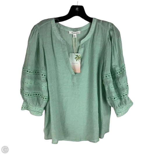 Top Short Sleeve By Clothes Mentor In Green, Size: M