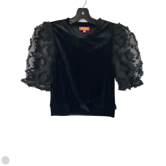Top Short Sleeve By Thml In Black, Size: Xs