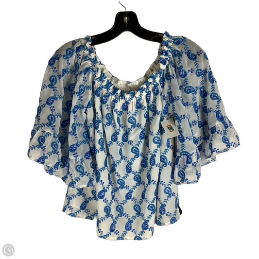 Top Short Sleeve Designer By Lilly Pulitzer In Blue, Size: S