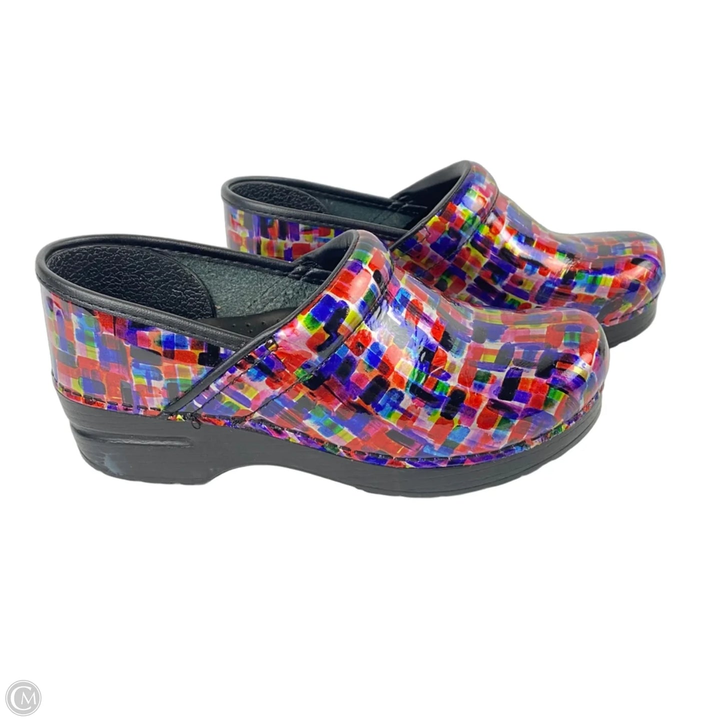 Shoes Heels Platform By Dansko In Blue & Pink, Size: 7.5