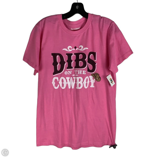 Top Short Sleeve By Clothes Mentor In Pink, Size: M