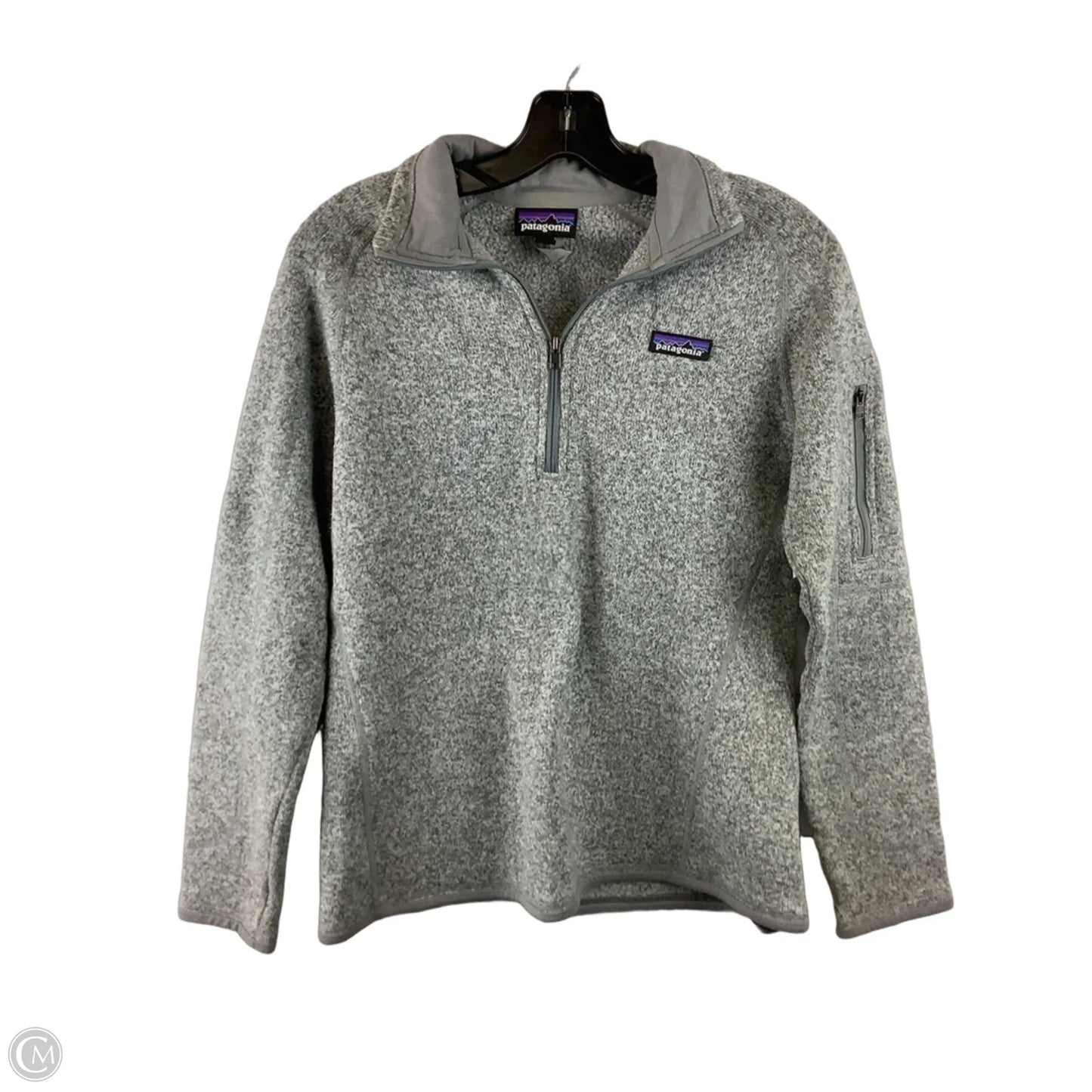 Jacket Fleece By Patagonia In Grey, Size: M