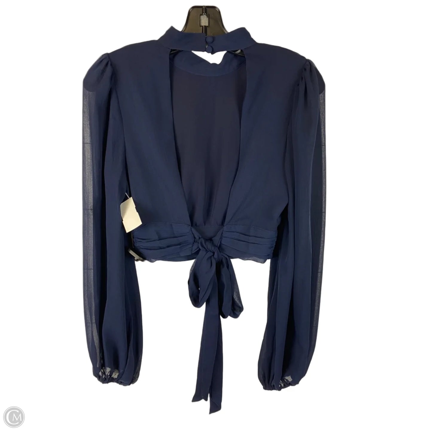 Top Long Sleeve By Vestique In Blue, Size: S