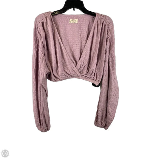Top Long Sleeve By Urban Outfitters In Purple, Size: S