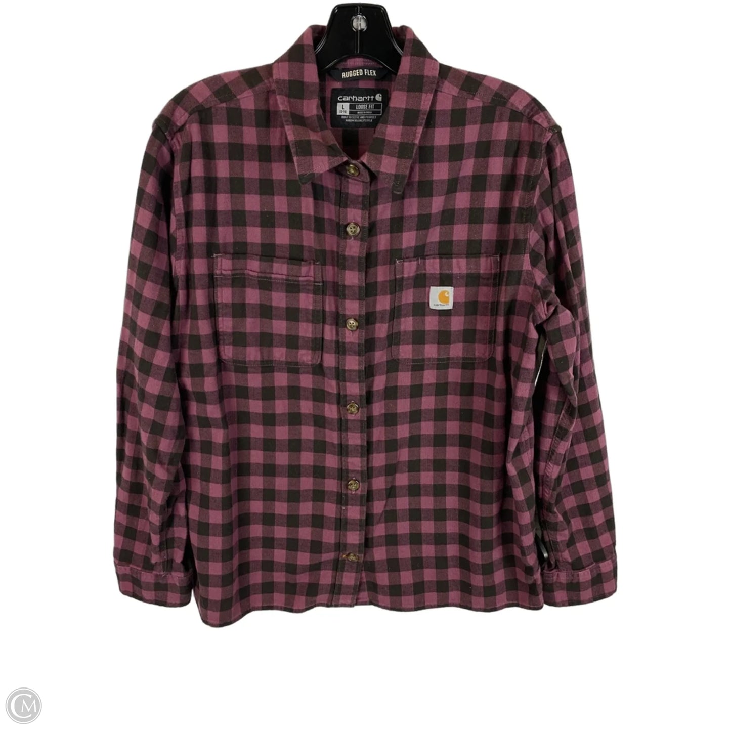 Top Long Sleeve By Carhartt In Purple, Size: L