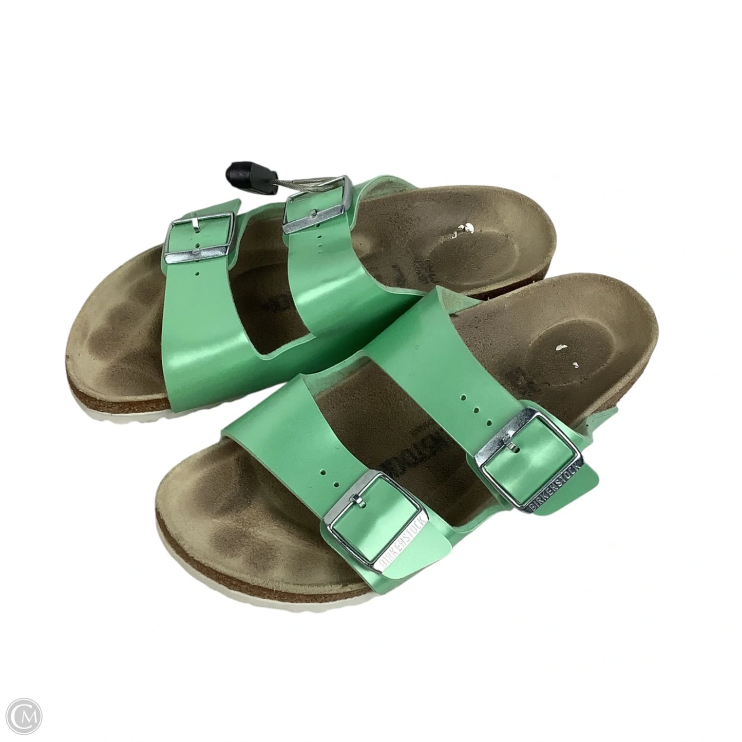 Sandals Flats By Birkenstock In Green, Size: 7 (38)