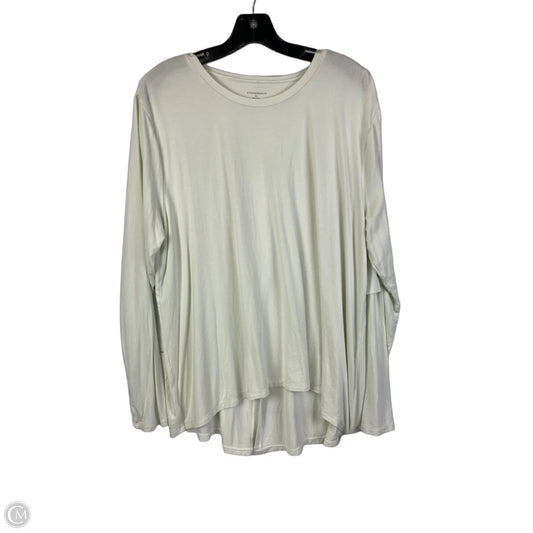 Top Long Sleeve By Summersalt In Cream, Size: Xl