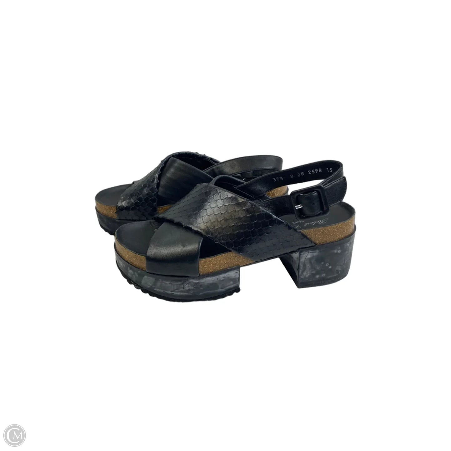 Sandals Heels Block By Cmc In Black, Size: 7