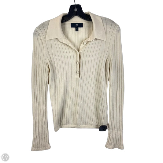 Top Long Sleeve By Banana Republic In Cream, Size: S