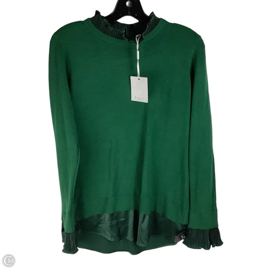 Top Long Sleeve By Sioni In Green, Size: M