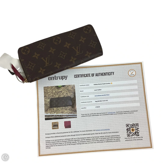 Wallet Luxury Designer By Louis Vuitton, Size: Medium