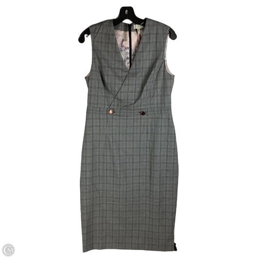 Dress Work By Ted Baker In Plaid Pattern, Size: 6/8 (M)