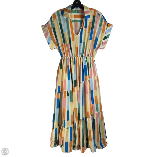 Dress Casual Maxi By Entro In Blue & Orange, Size: S