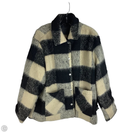 Jacket Fleece By Blanknyc In Black & Cream, Size: L