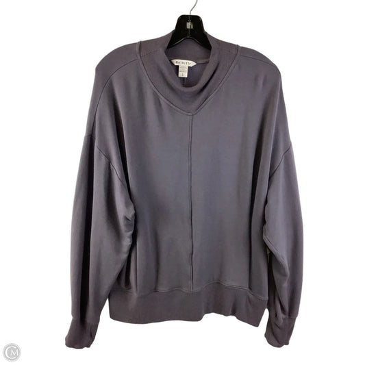 Athletic Top Long Sleeve Collar By Athleta In Purple, Size: L