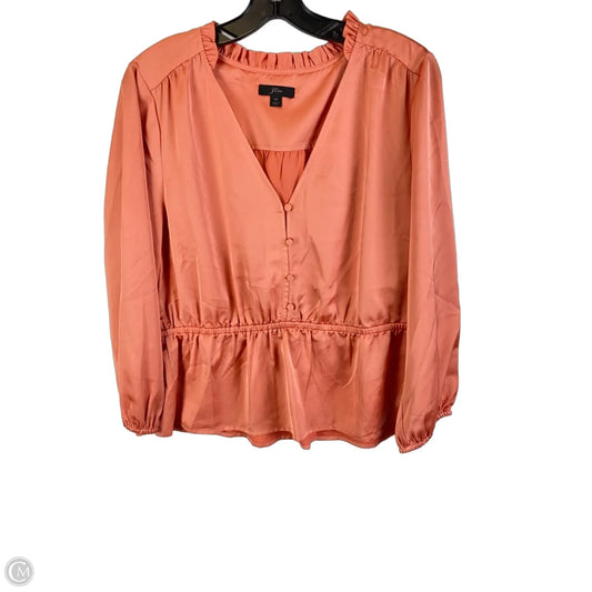 Top Long Sleeve By J. Crew In Pink, Size: 14