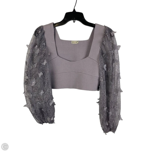 Top Long Sleeve By Free People In Purple, Size: L