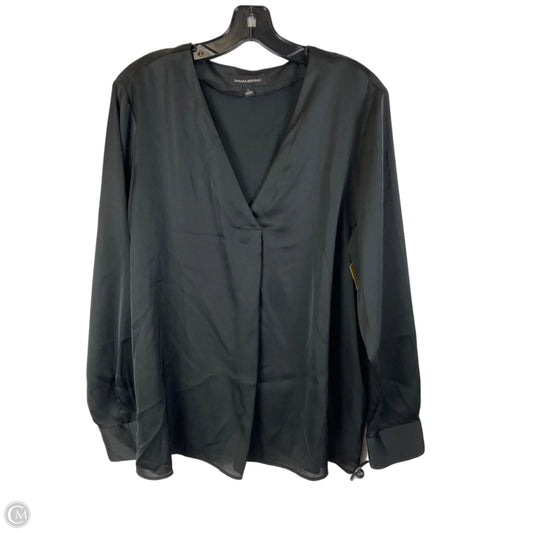Top Long Sleeve By Banana Republic In Black, Size: L