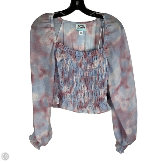 Top Long Sleeve By Future Collective In Blue & Purple, Size: S