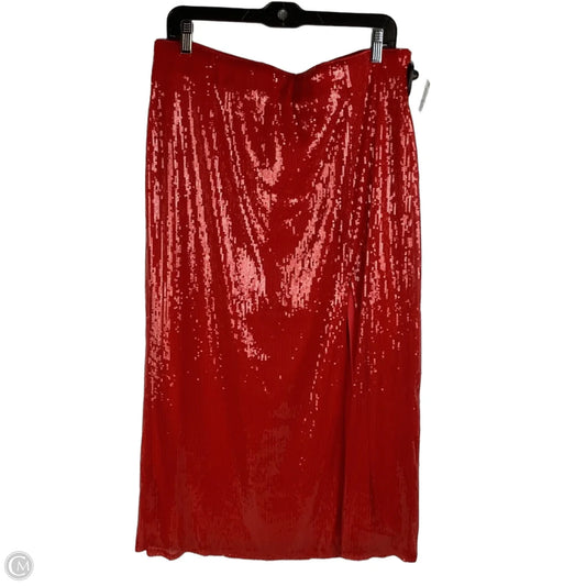 Skirt Midi By A New Day In Red, Size: L