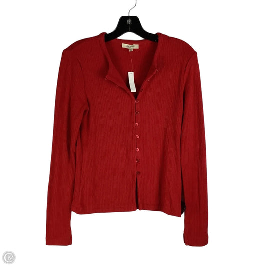 Top Long Sleeve By Madewell In Red, Size: S
