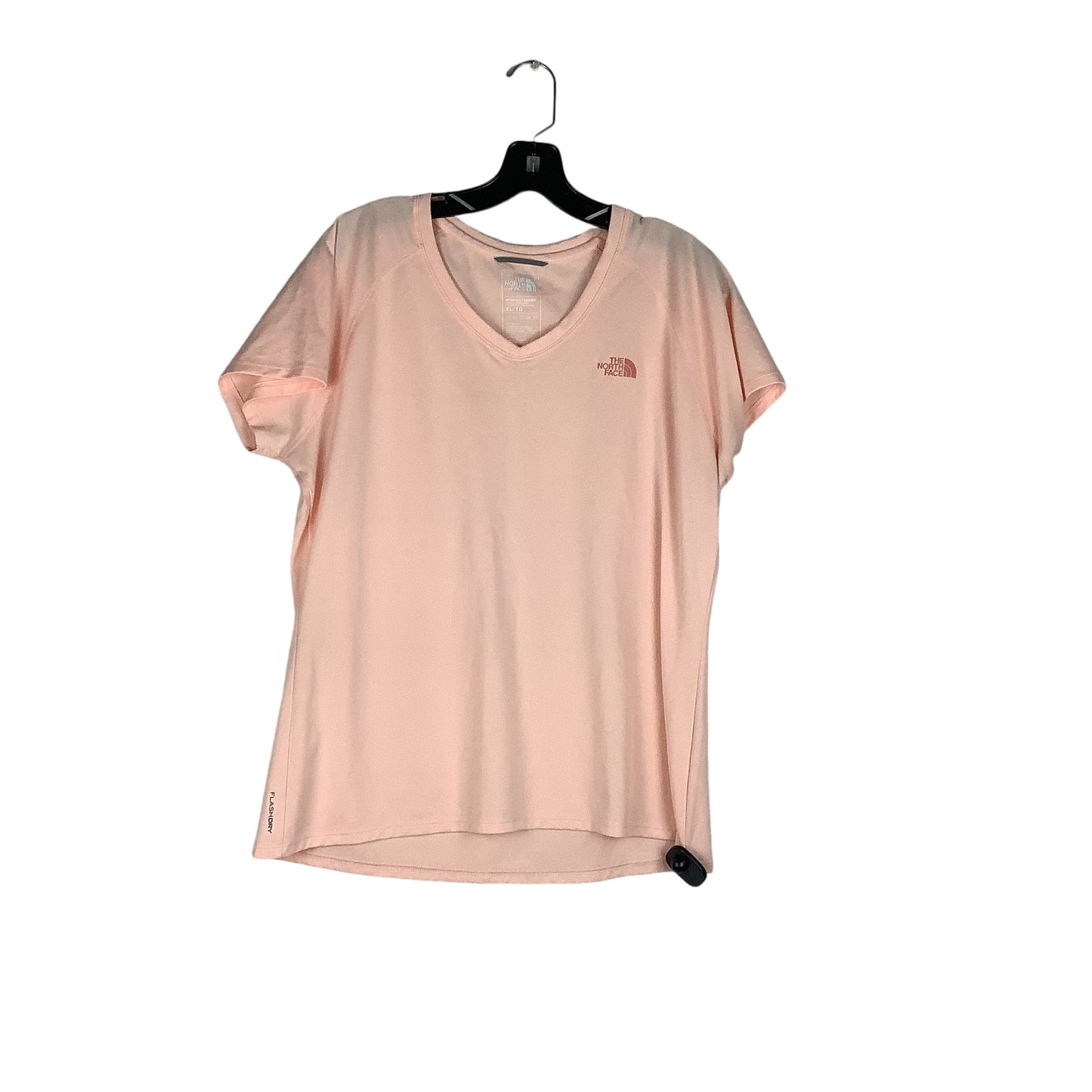 Athletic Top Short Sleeve By The North Face In Peach, Size: Xl