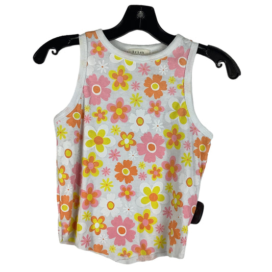 Floral Print Top Sleeveless Clothes Mentor, Size L