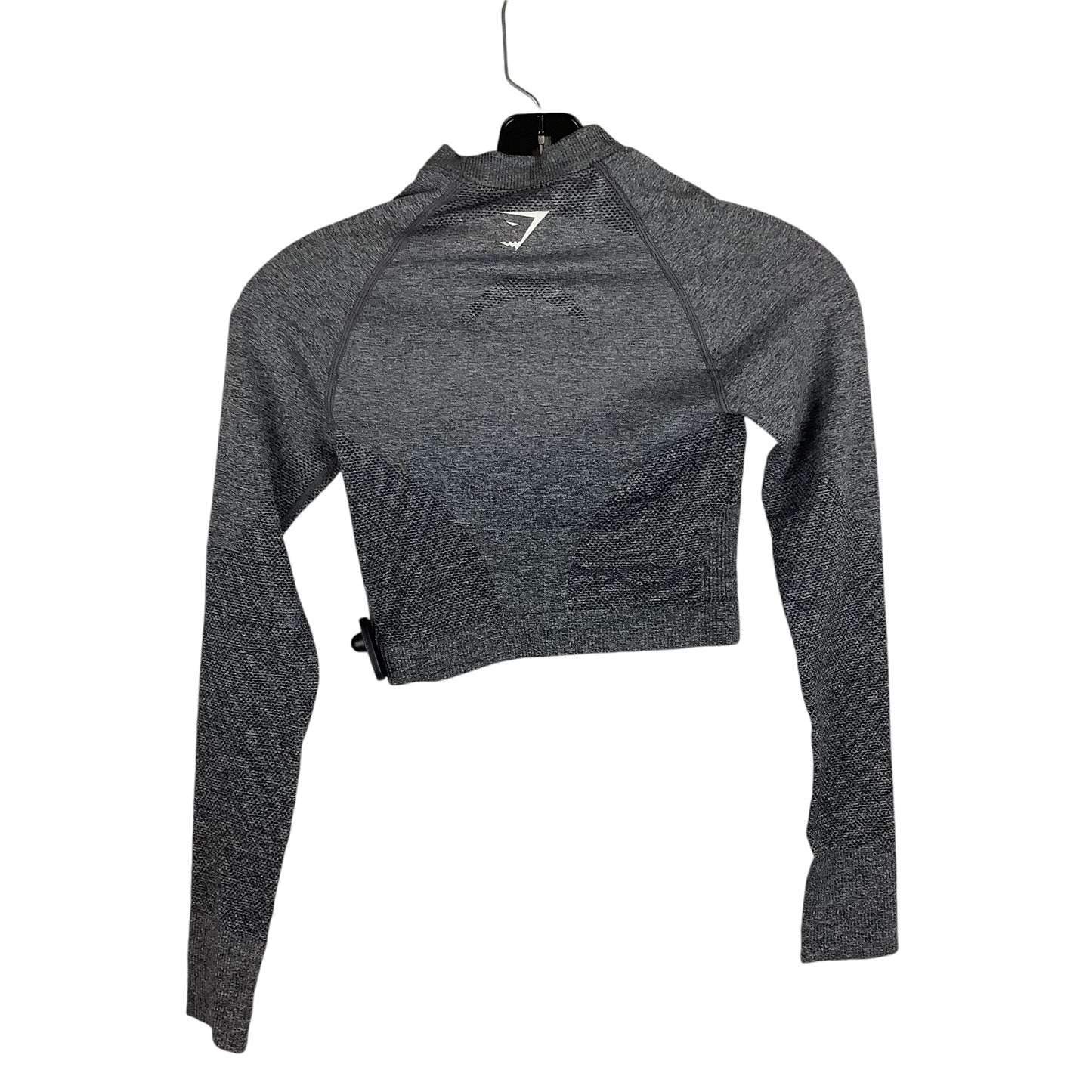 Athletic Top Long Sleeve Crewneck By Gym Shark In Grey, Size: S