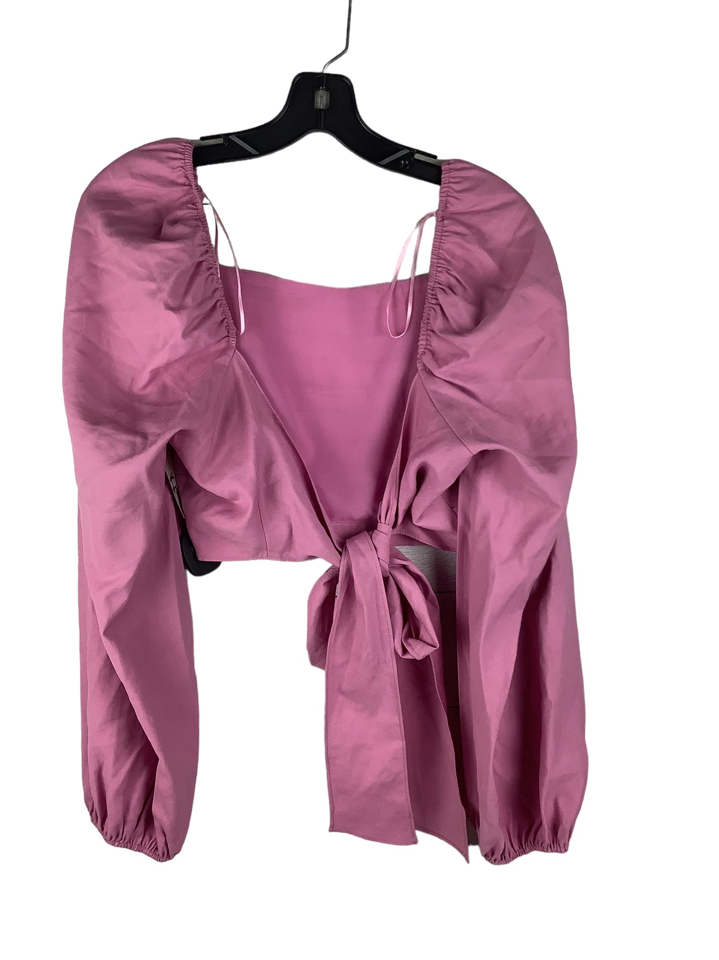 Pink Top Long Sleeve Vestique, Size L