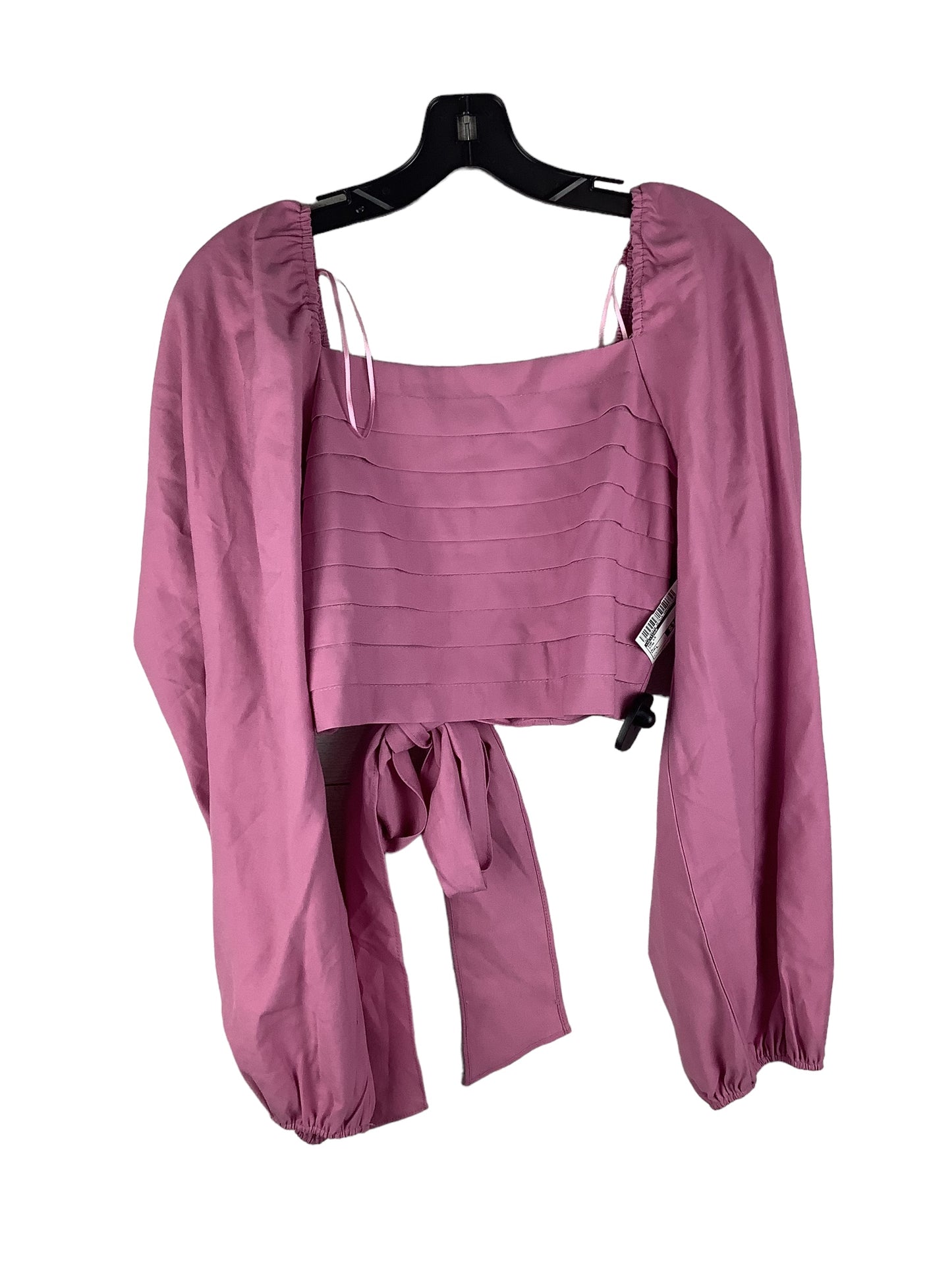 Pink Top Long Sleeve Vestique, Size L