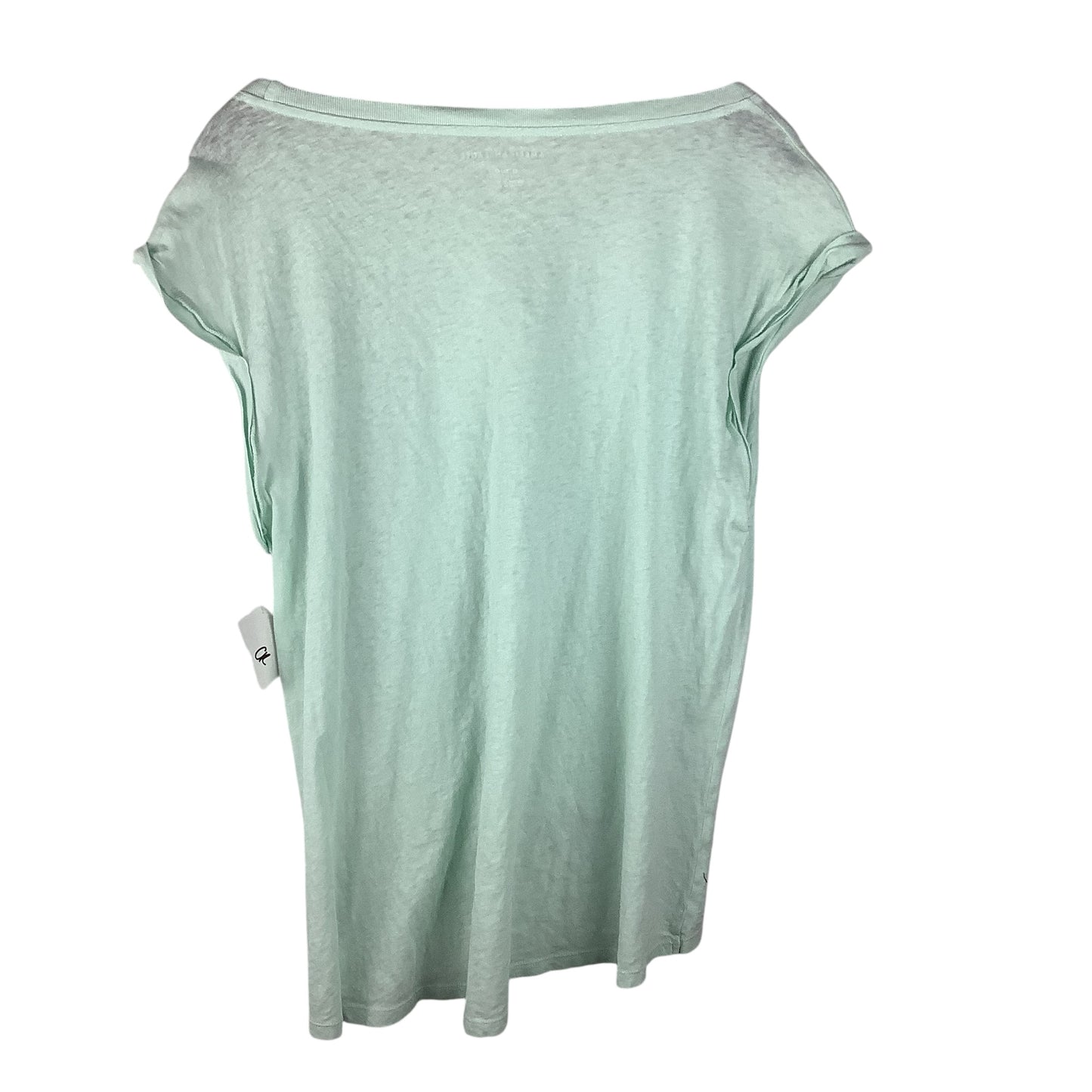 Top Short Sleeve By American Eagle In Green, Size: Xs