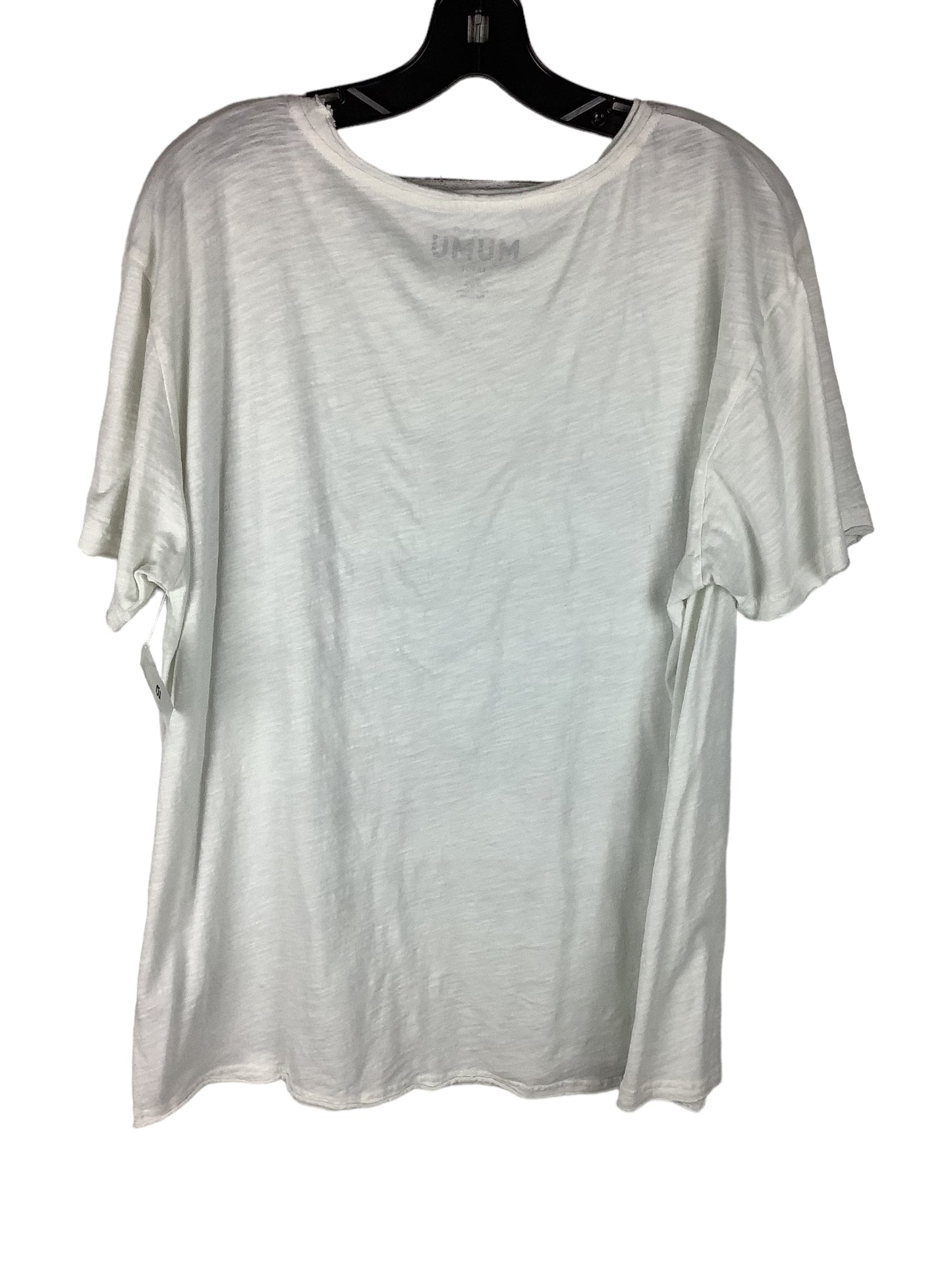 Top Short Sleeve By Mumu In White, Size: L