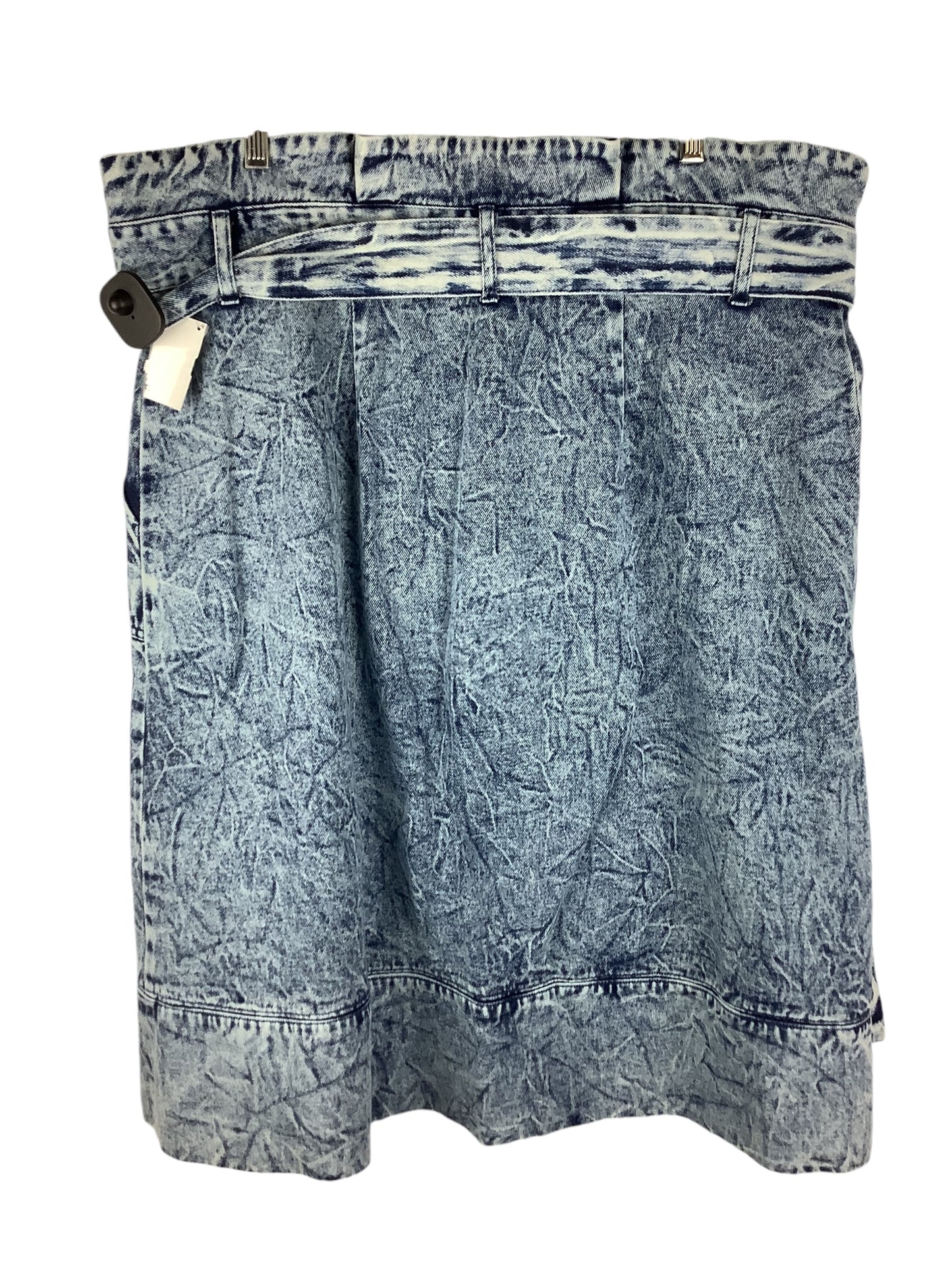 Skirt Midi By Who What Wear In Blue Denim, Size: 18