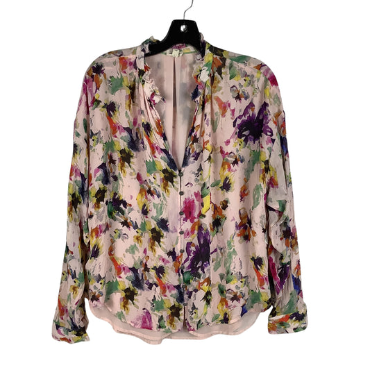 Top Long Sleeve By Pilcro In Floral Print, Size: Xl