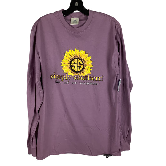 Top Long Sleeve By Simply Southern In Purple, Size: M