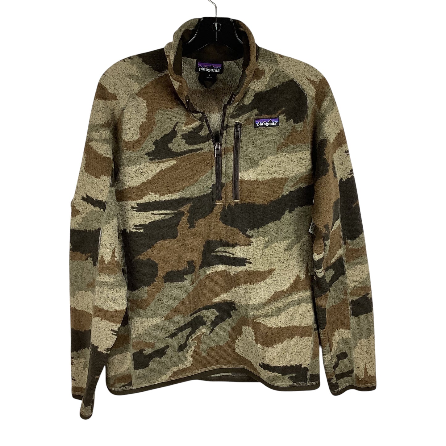 Jacket Fleece By Patagonia In Camouflage Print, Size: S