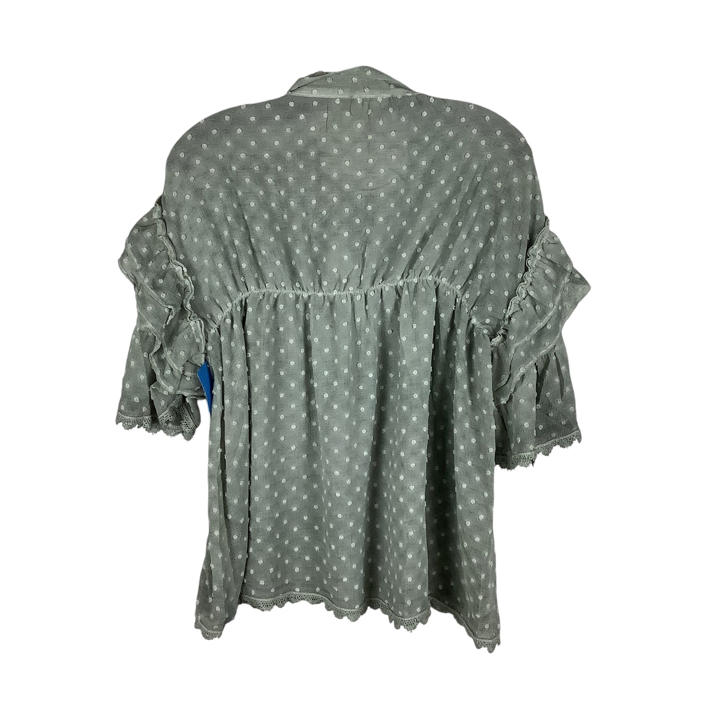 Top Short Sleeve By Pol In Grey, Size: M