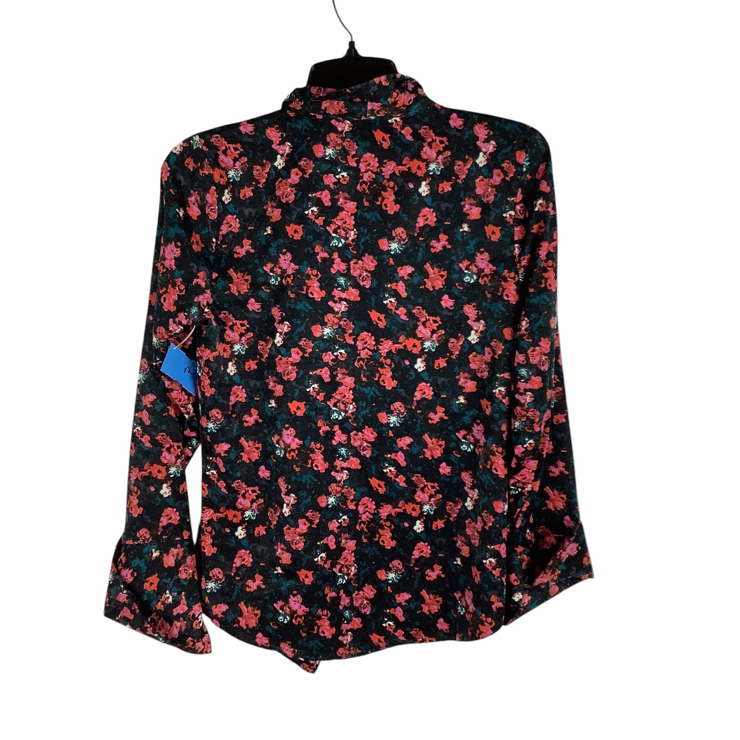 Top Long Sleeve By Something Navy In Floral Print, Size: Xs