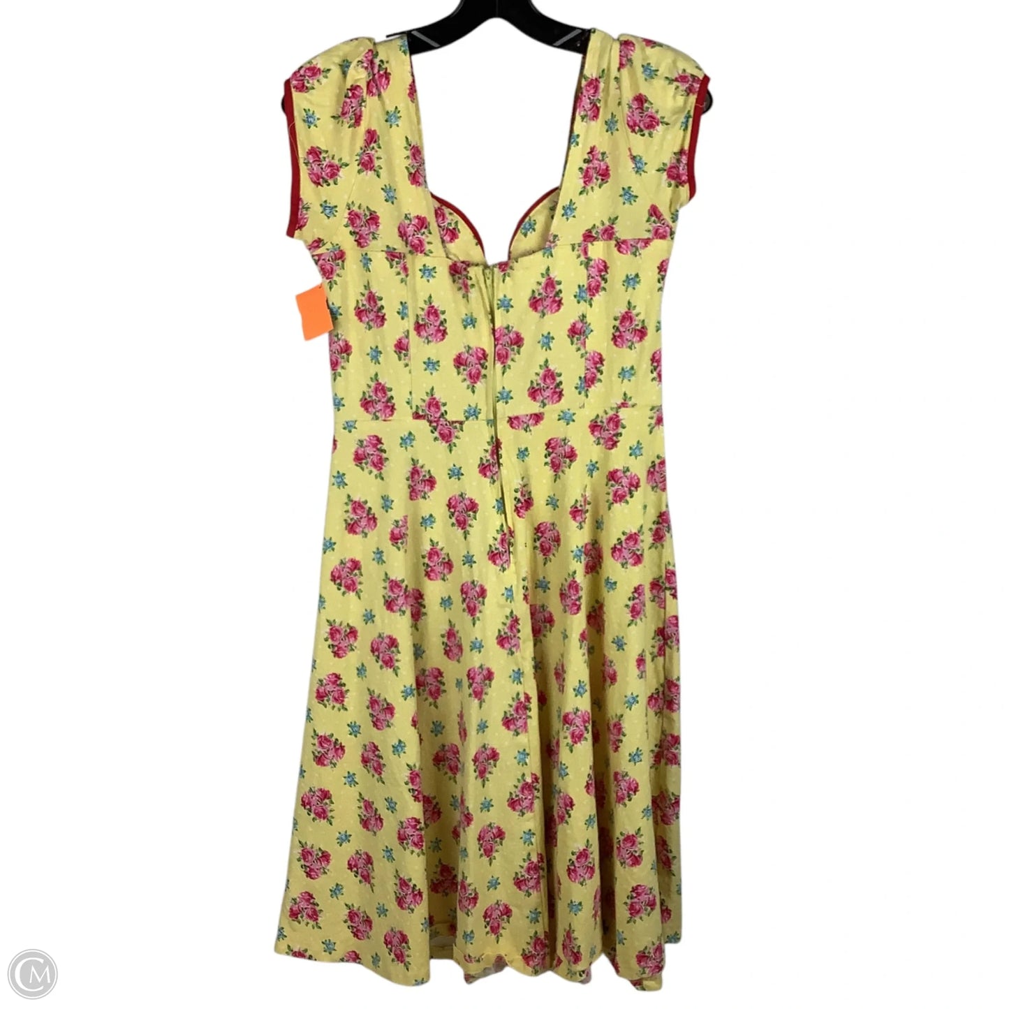 Dress Casual Midi By Clothes Mentor In Yellow, Size: L