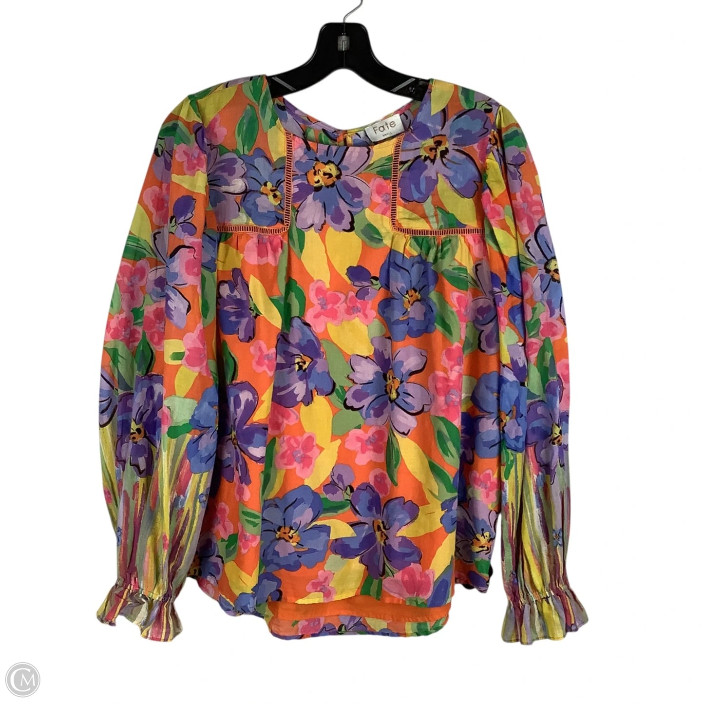 Top Long Sleeve By Fate In Multi-colored, Size: S